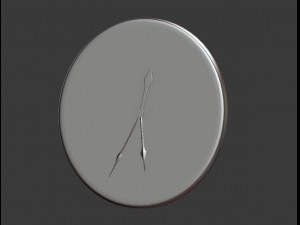 3d concrete wall clock Modelo 3D