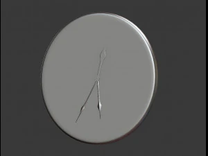 3d concrete wall clock 3D Model