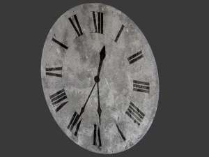3d concrete wall clock 3D Model