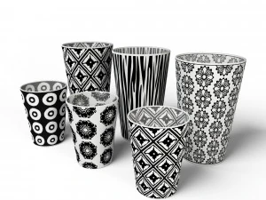 conjunto de copos para decora&ccedil;&atilde;o Modelo 3D