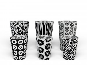 decor cup set Model 3D
