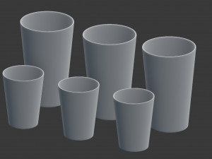 decor cup set Model 3D