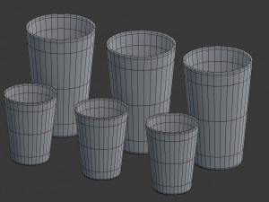 decor cup set Model 3D