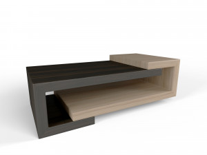 minimal style wooden coffee table 3D Model