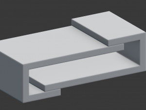 minimal style wooden coffee table 3D Modell