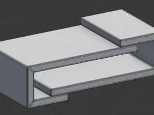 minimal style wooden coffee table 3D Modell