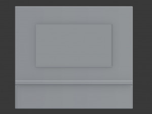 tv wall panel with a flat screen tv 3Dモデル