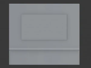 tv wall panel with a flat screen tv 3D Model