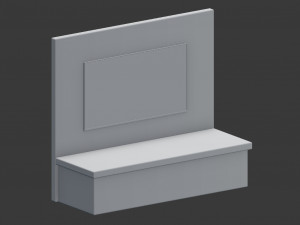 tv wall panel with a flat screen tv 3Dモデル