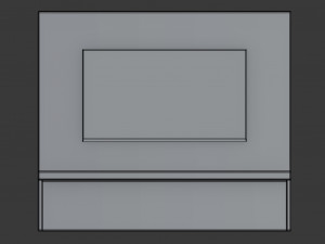 tv wall panel with a flat screen tv 3Dモデル