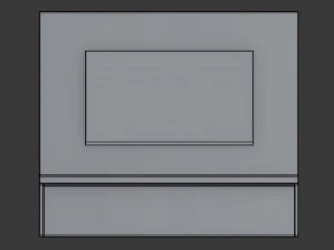 tv wall panel with a flat screen tv 3D Model