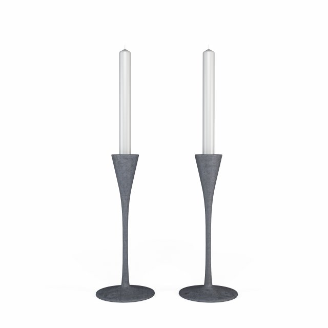 candle holder set 3d Model 3D .c4d .max .obj .3ds .fbx .stl .blend 
