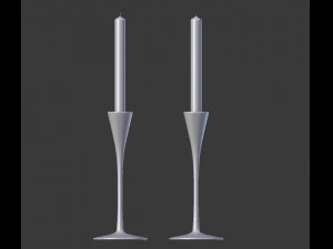 candle holder set 3d 3D Model