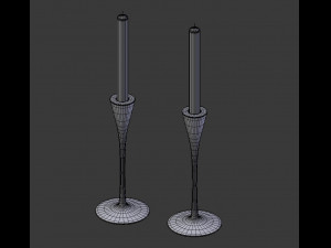 candle holder set 3d Model 3D