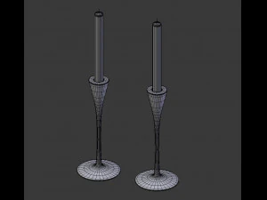 candle holder set 3d 3D Model