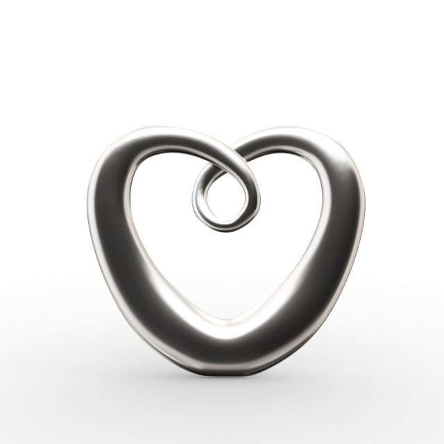 modern chrome heart decoration 3d 3D मॉडल .c4d .max .obj .3ds .fbx .stl .blend 