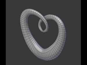 modern chrome heart decoration 3d 3D मॉडल