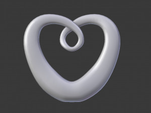 modern chrome heart decoration 3d 3D मॉडल