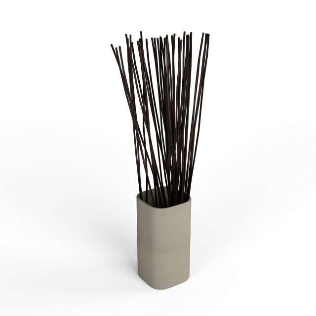 vase with branches decoration Modelo 3D .c4d .max .obj .3ds .fbx .stl .blend 