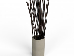 vase with branches decoration 3D Model