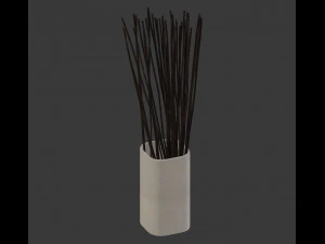 vase with branches decoration 3D Model
