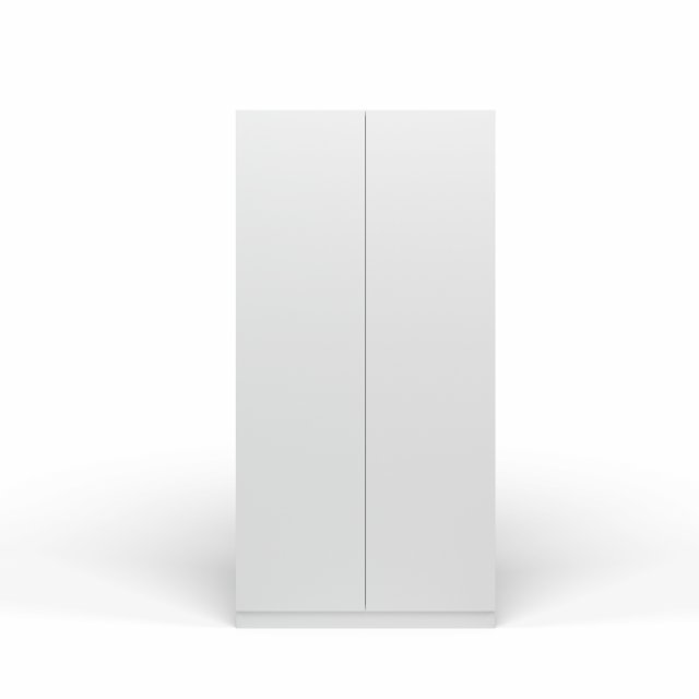 3d two door white wardrobe Model 3D .c4d .max .obj .3ds .fbx .stl .blend 