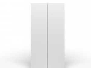3d two door white wardrobe 3D 模型