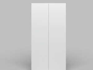 3d two door white wardrobe Model 3D