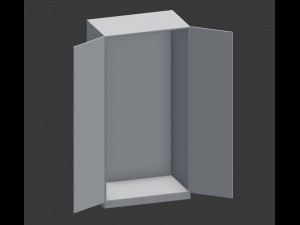 3d two door white wardrobe Model 3D
