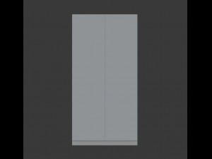3d two door white wardrobe Model 3D