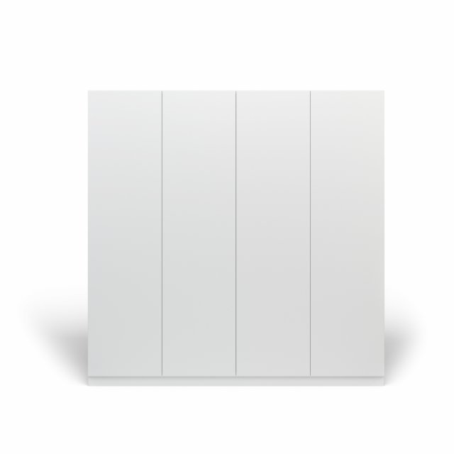 four door white wardrobe Modelo 3D .c4d .max .obj .3ds .fbx .stl .blend 