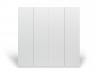 four door white wardrobe 3D 模型