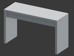 Penteadeira estilo minimalista 3d malm Modelo 3D