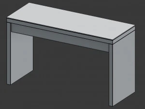 Penteadeira estilo minimalista 3d malm Modelo 3D