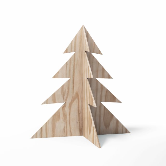 plywood christmas tree decoration 3D Model .c4d .max .obj .3ds .fbx .stl .blend