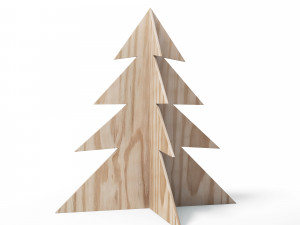 plywood christmas tree decoration 3D Model