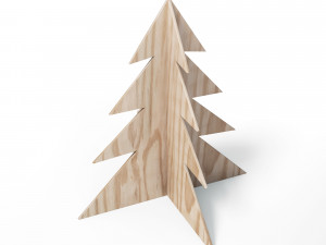 plywood christmas tree decoration 3D Model