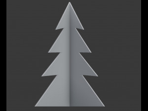 plywood christmas tree decoration 3D Model