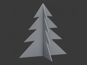 plywood christmas tree decoration 3D Model