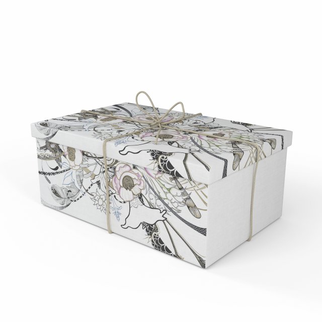 3d present - gift box model 3Dモデル .c4d .max .obj .3ds .fbx .stl .blend 