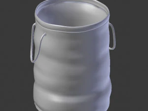 laundry bag - grey-purple 3D Model