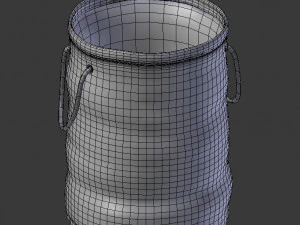 laundry bag - grey-purple 3D Model