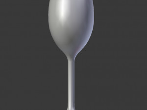 3d empty wine glass Model 3D
