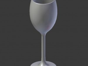 3d empty wine glass Model 3D