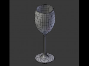 3d empty wine glass Model 3D