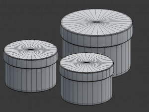 round box set 3d 3Dモデル