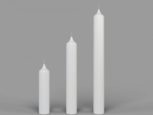 3d candle stick set 3D मॉडल
