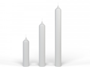 3d candle stick set 3D Model