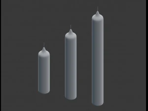Set di bastoncini di candela 3D Modello 3D