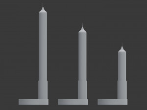 colorful candle holder set model Modelo 3D